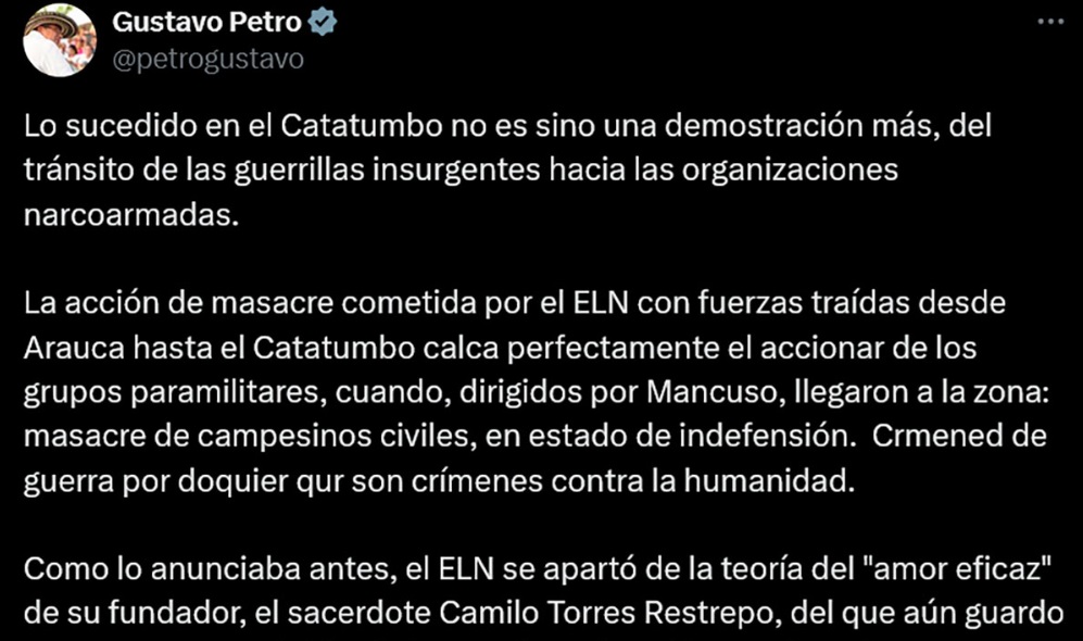 petro advierte al eln