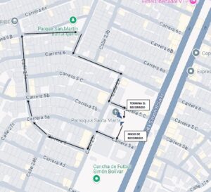 Cierre vial procesión Santa Marta
