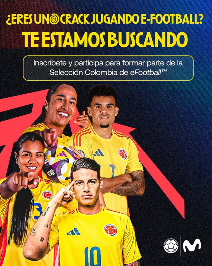 FCF y Movistar abren convocatoria para conformar la Selección Colombia de eFootball