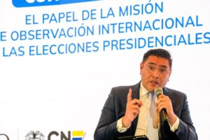 presidente del CNE, magistrado Cristian Quiroz,